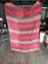 Vintage Blanket Made in Scotland. Mohair Pile. Robert Mackie.