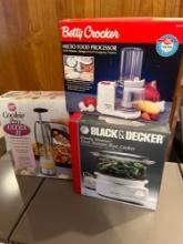 Steamer, Food Processor and Cookie Pro