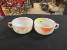 Pair of Vintage Fire King Soup Cups.