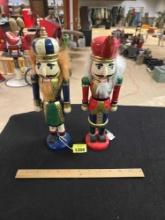 Pair of Holiday Nutcracker Statues.