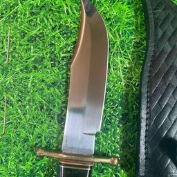 frost cutlery knife with leather holder
