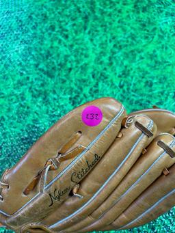 vintage leather sears baseball glove