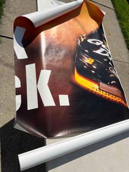 vintage large multi piece nascar track driving banners