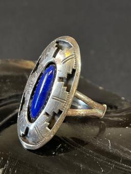 Vintage Sterling and Lapis Ring