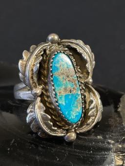 Vintage and Sterling Turquoise Ring