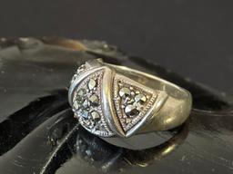 Sterling Silver and Marcasite Ring