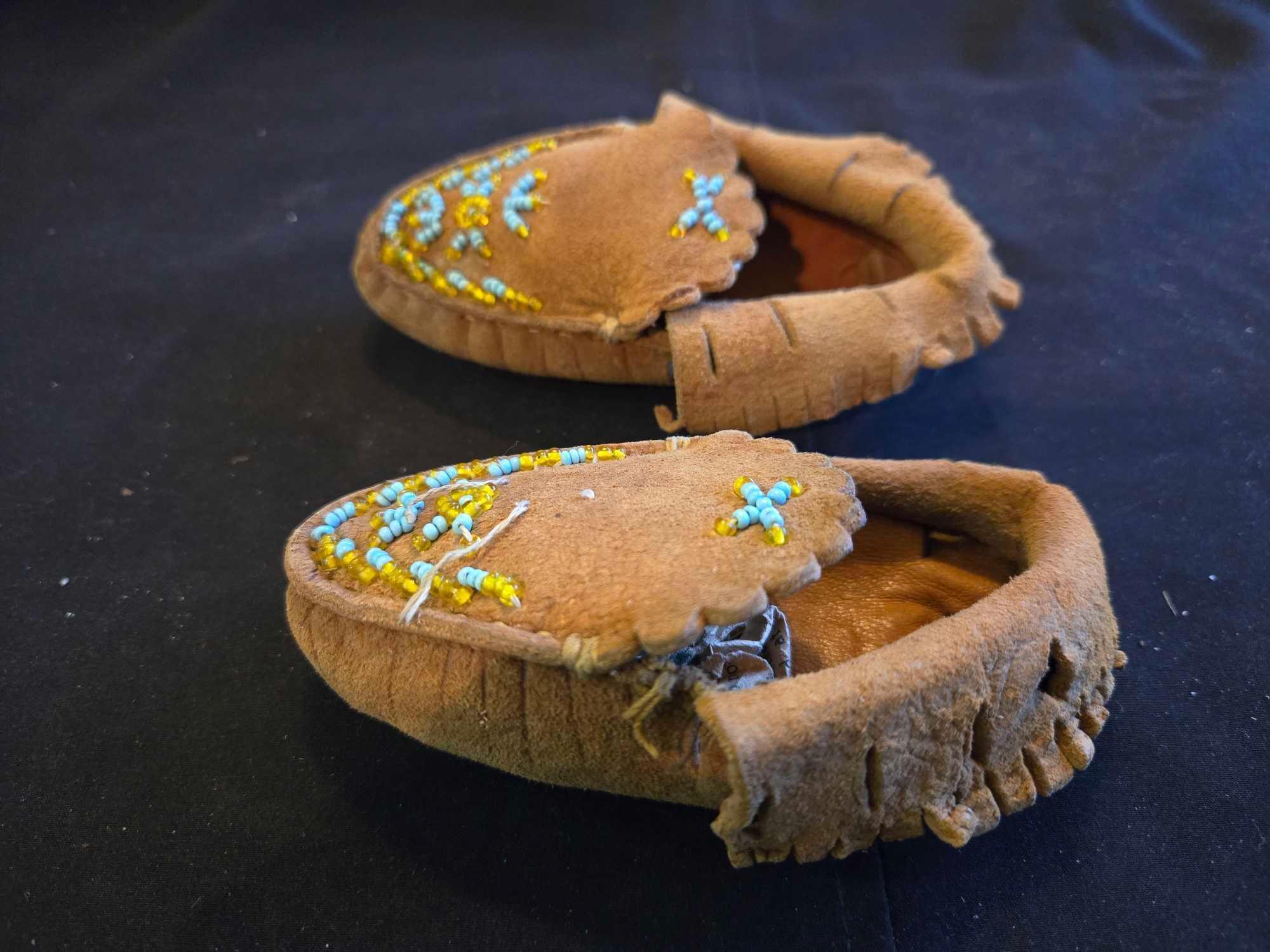 Native American Beaded Moccasins