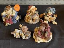 5 Boyds Bears and Friends Figurines