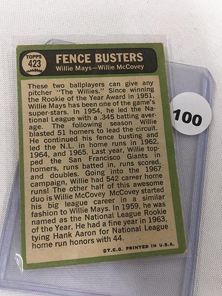 1967 Topps #423, Fence Busters