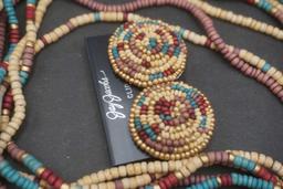 Beaded Necklace & Earrings