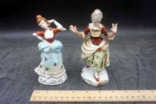 2 - Lady Figurines (Made In Occupied Japan)