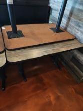 Laminated top table with metal base 30" x 48"