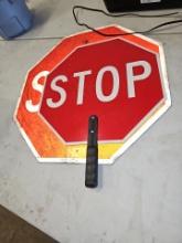 Lot of two traffic stop signs