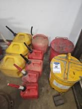 Gas cans and rag cans