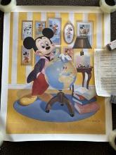 Mickeys 60th Anniversary Lithograph Print Limited Edition 2620/4200 Signed by Legendary Disney Artis