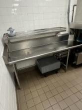 90.5"W x 30"D Stainless Steel Leftside Clean Dish Table w/8" Backsplash & Overshelf w/Sides...