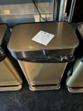 Simplehuman Metal Step Lid Trash Bin 16" x 12" x 26"H ($180.00 New)