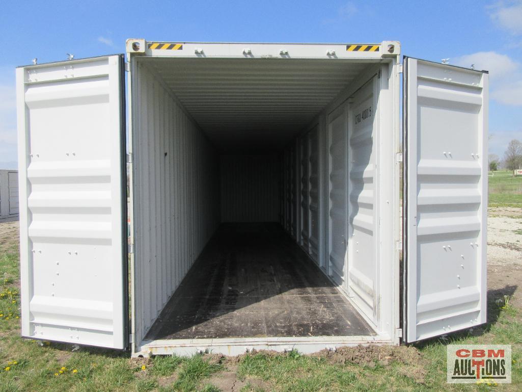 2023 40' Cargo Shipping Container 4-92" Double Doors On The Side And Rear Doors, One Trip Use