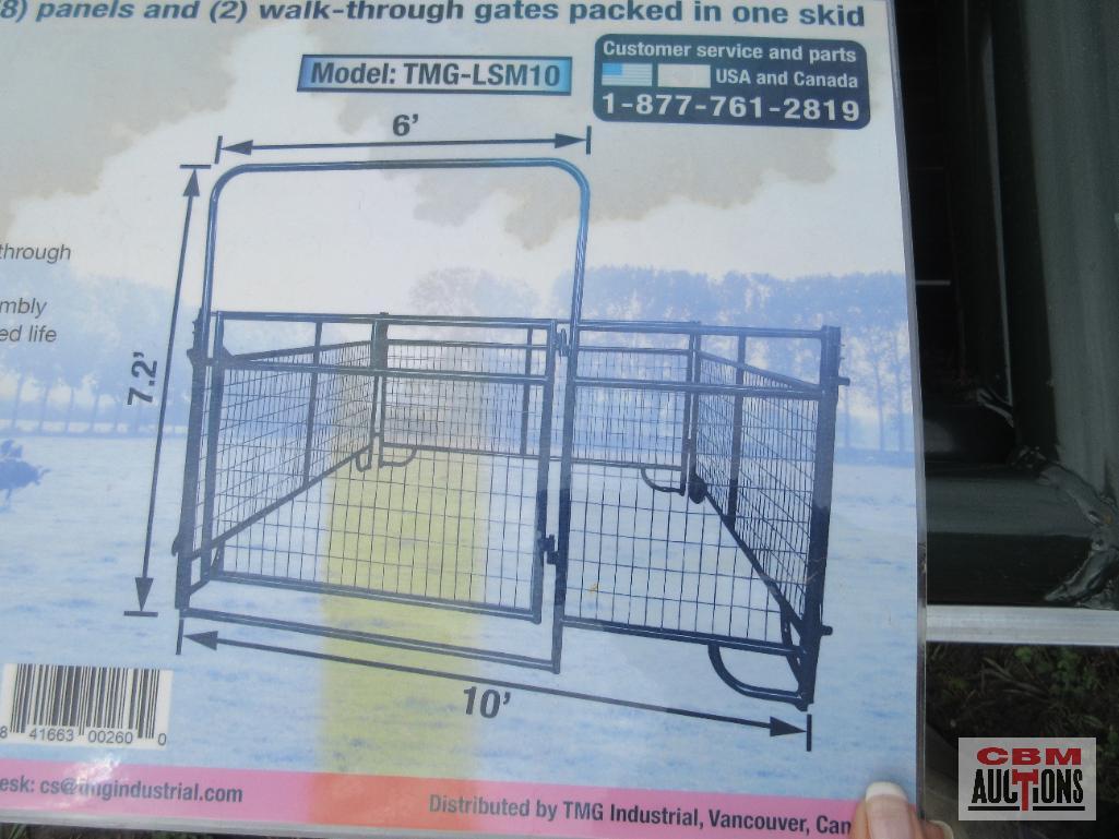 TMG-LSM10 Livestock Corral Mesh Panels & Gates (58) 5.5'x10' Panels & (2) Walk Through Gates *South