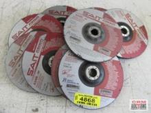 United Abrasives SAIT 20013 Depressed Center Grinding Wheels 4" x 1/4" x5/8" , T27, A24R, Metal -