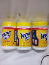 Qty 3 Wipe Out Lemon Scent Antibacterial Wipes