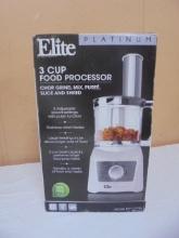 Elite Platinum 3 Cup Food Processor