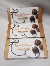 3 Boxes of 3 Assorted Russell Stover Milk and Dark Chocolates