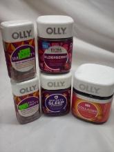 Lot of 5 Olly Gummies- Immunity, Collagen, Elderberry, Sleep