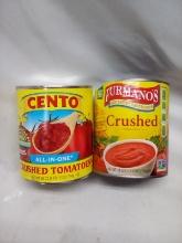 Crushed Tomatoes Qty 2- 28 oz Cans.