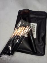 6Pc Makeup Brush Set- 1 Bare Minerals Contour, 5 Shadow Blend Sponges