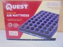 Quest Plush Flocked Top Queen Size Air Mattress