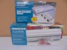 Freshlock Vacuum Sealer w/ Box of 3 Rolls of Bags