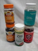 Lot of 5 Various Bottles of Dietary Supplements/Gummies