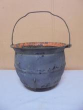 Vintage Cast Iron Kettle Flower Pot