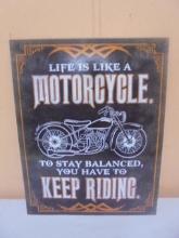 Metal Motorcycle Sign
