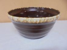 Vintage Mamouth Pottery Brown Drip Mixing Bowl