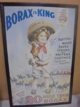 Large Metal Borax Advertisement Sign