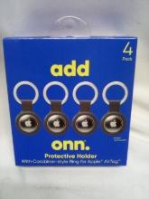 ADD ONN Protective holder with carabiner-style ring for Apple AirTag, 4 pack