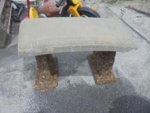 3pc Cement Garden Bench