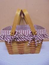 1955 Longaberger Precious Treasures Basket w/ Liner & Protector