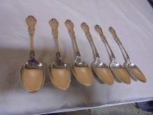 Set of 6 Sterling Silver Tea Spoons