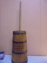 Antique No 1 Standard Churn Co 5 Galls Wooden Butter Churn