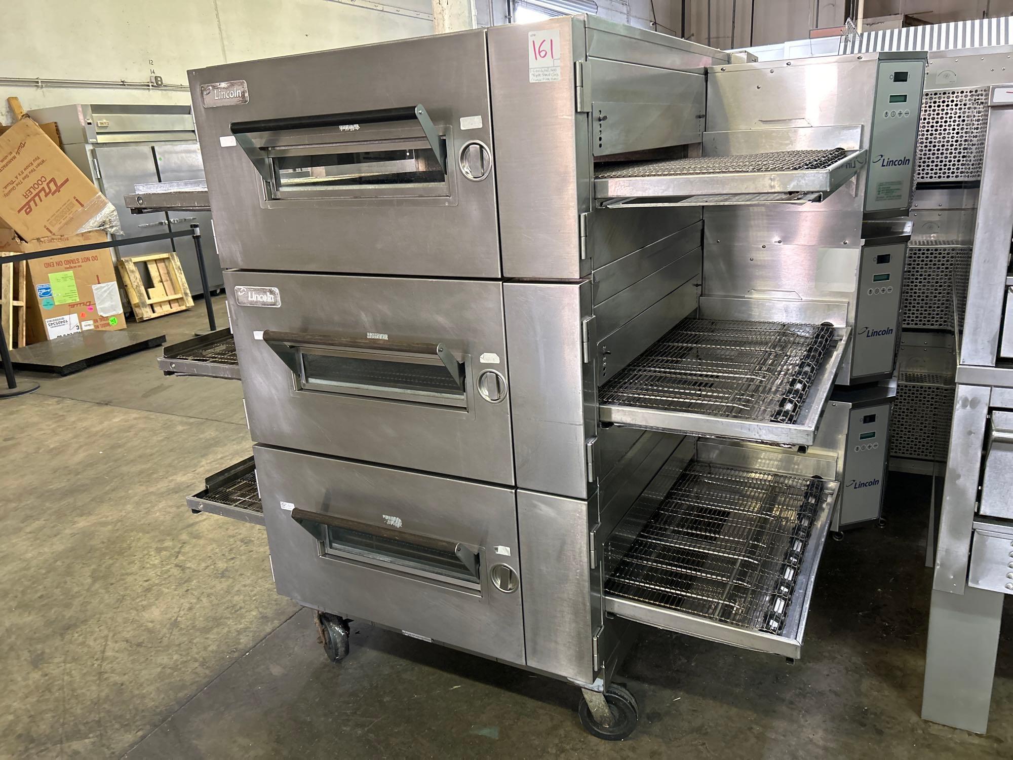 Lincoln Mdl. 1600 Triple Stack Gas Conveyor Pizza Oven