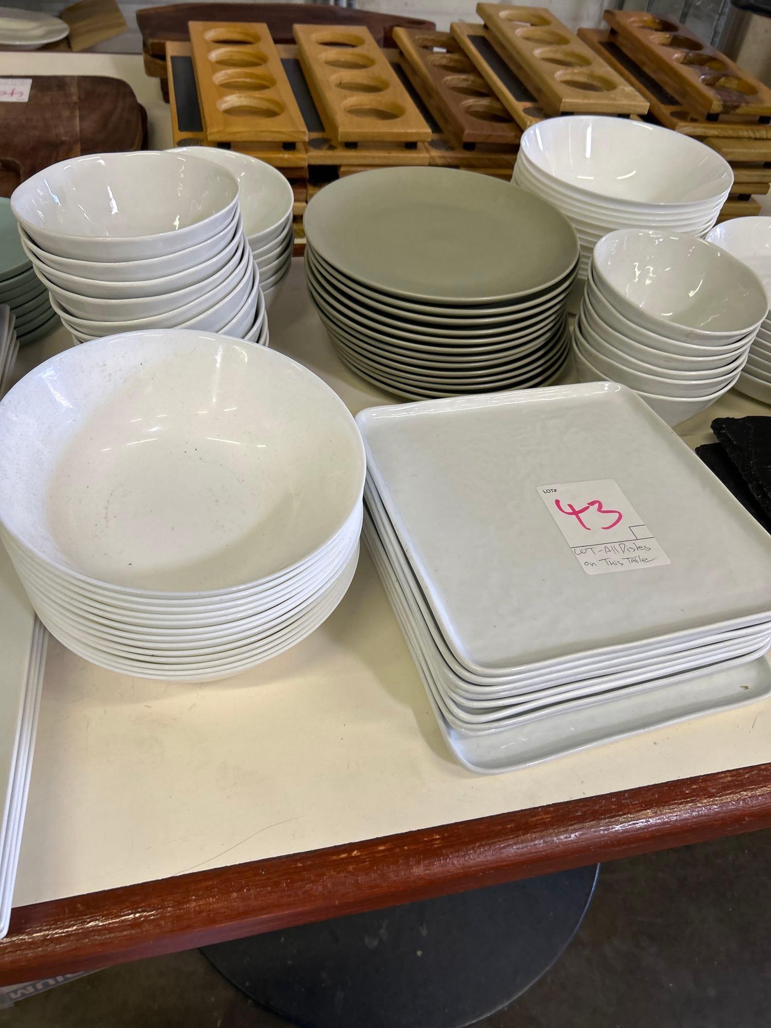 Lot of All Dishes on This Table