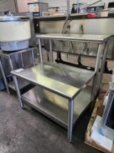 32 in. x 32 in. All Stainless Steel Step Down Table