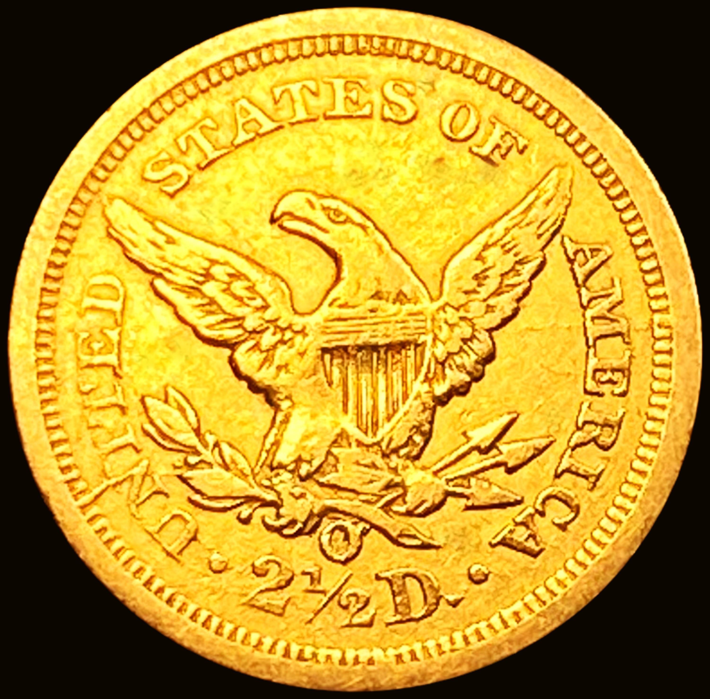 1843-O $2.50 Gold Quarter Eagle CHOICE AU