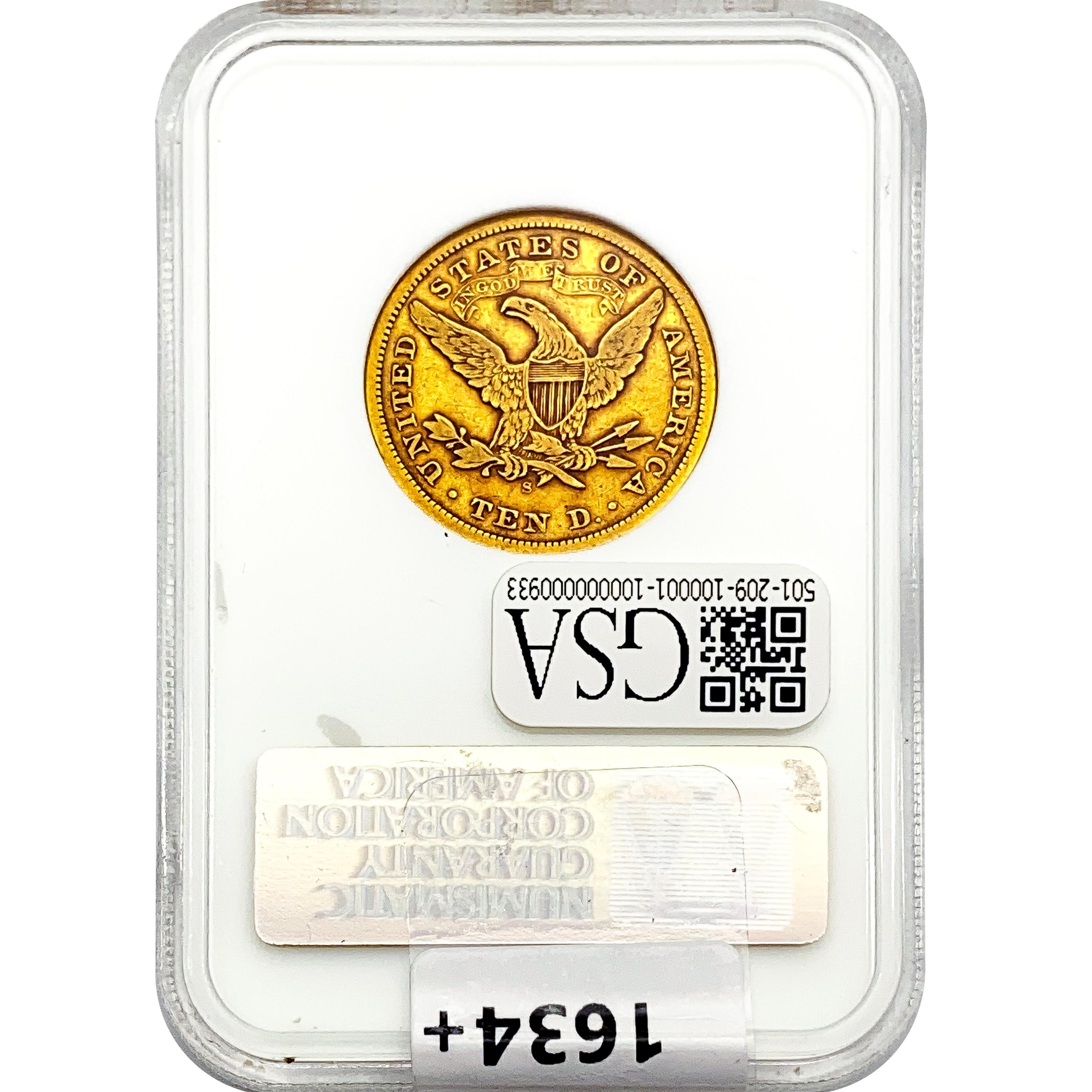 1872-S $10 Gold Eagle NGC VF25