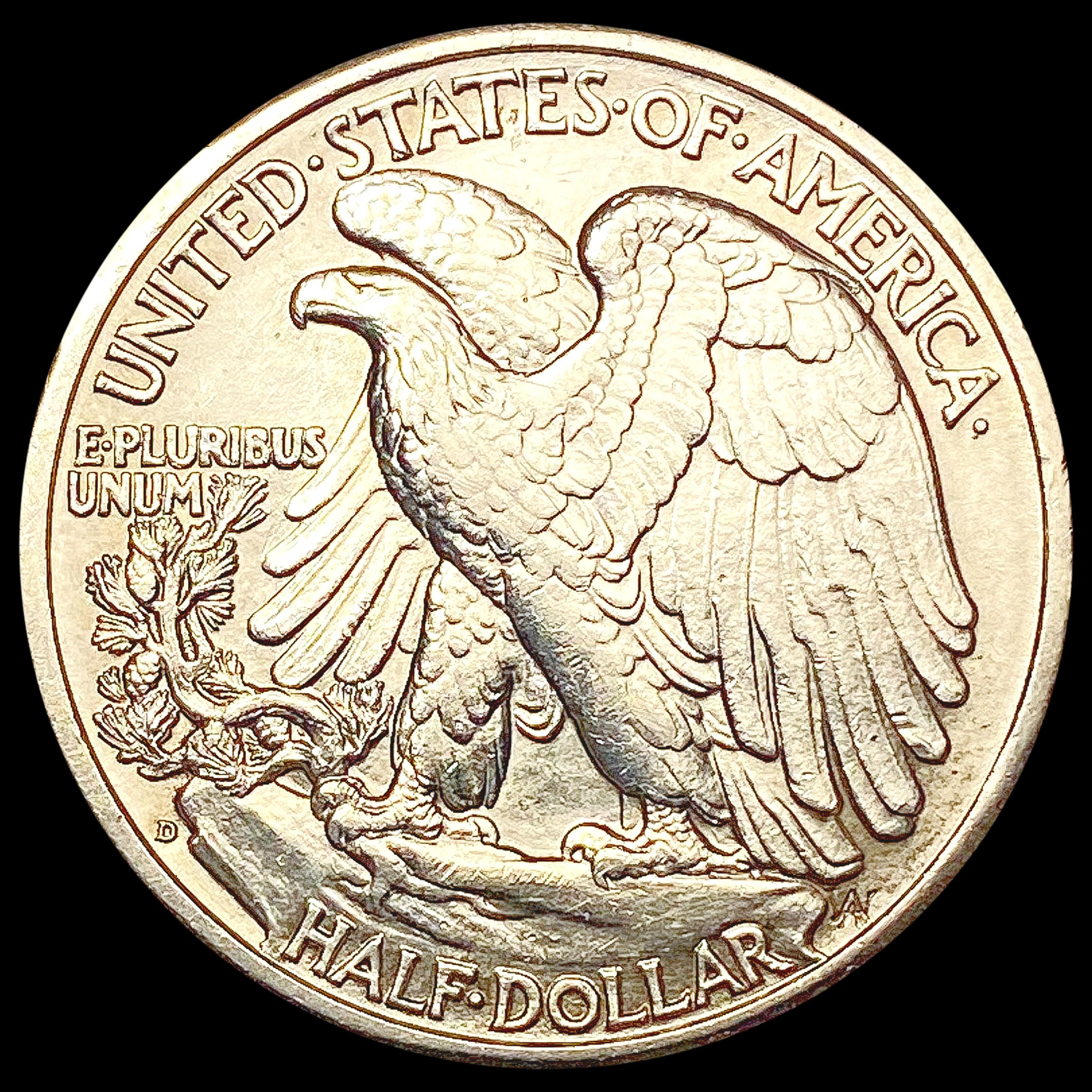 1939-D Walking Liberty Half Dollar CHOICE AU