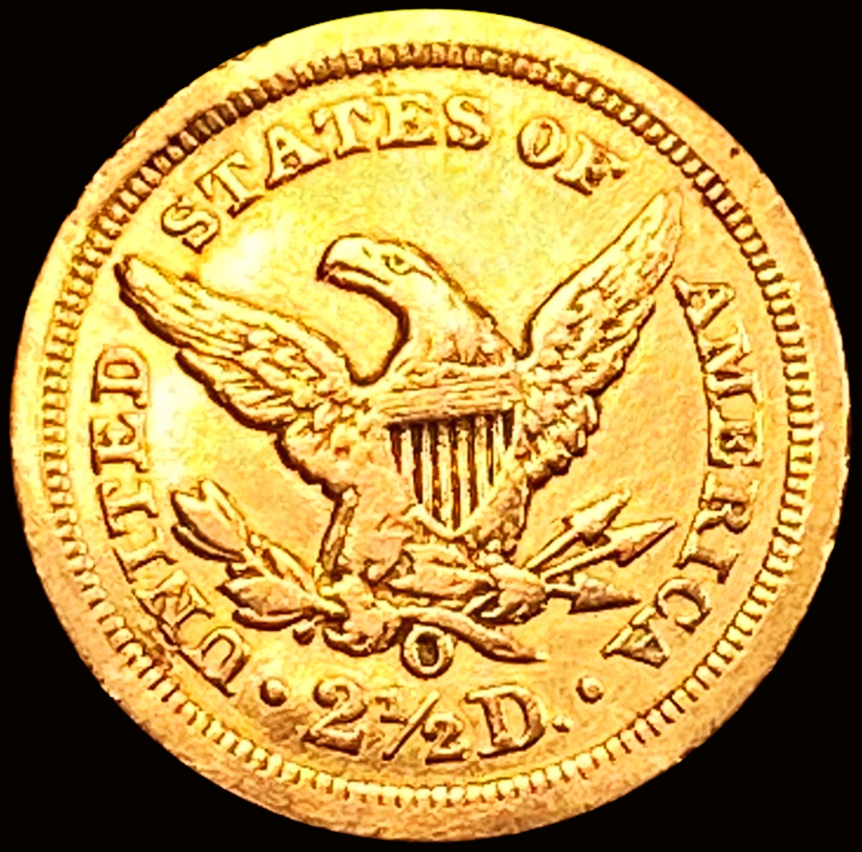 1843-O Lg Date $2.50 Gold Quarter Eagle CHOICE AU