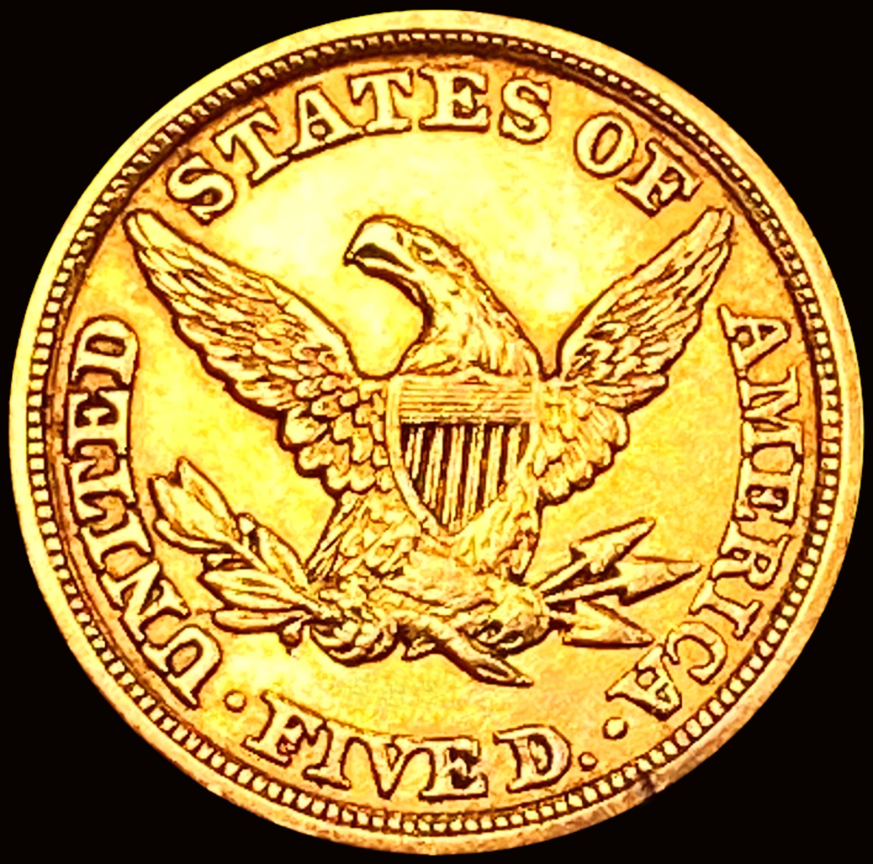 1849 $5 Gold Half Eagle UNCIRCULATED